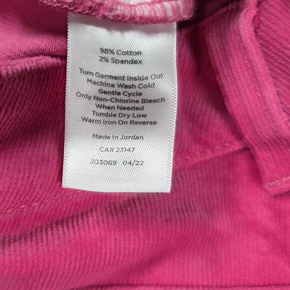 Talbots Pants 12 Petite Pink Corduroy Simply Flattering Straight Preppy Stretch - Picture 3 of 7